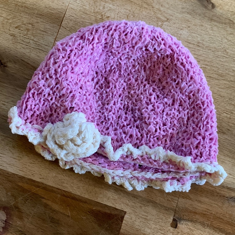 Handmade pink beanie